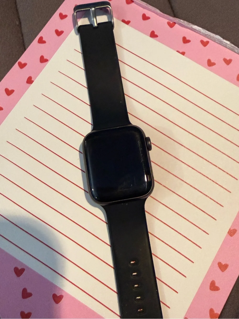 Apple Watch Series 4 GPS Smartwatch Black Strap 44mm Touchscreen Aluminum Case